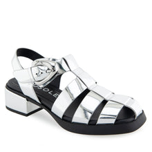 Dapper Casual Fisherman | Silver Mirror Metallic Faux Leather