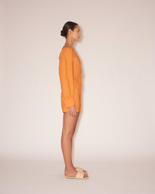 Womens | Megan Light Poplin Shorts | Orange Merino