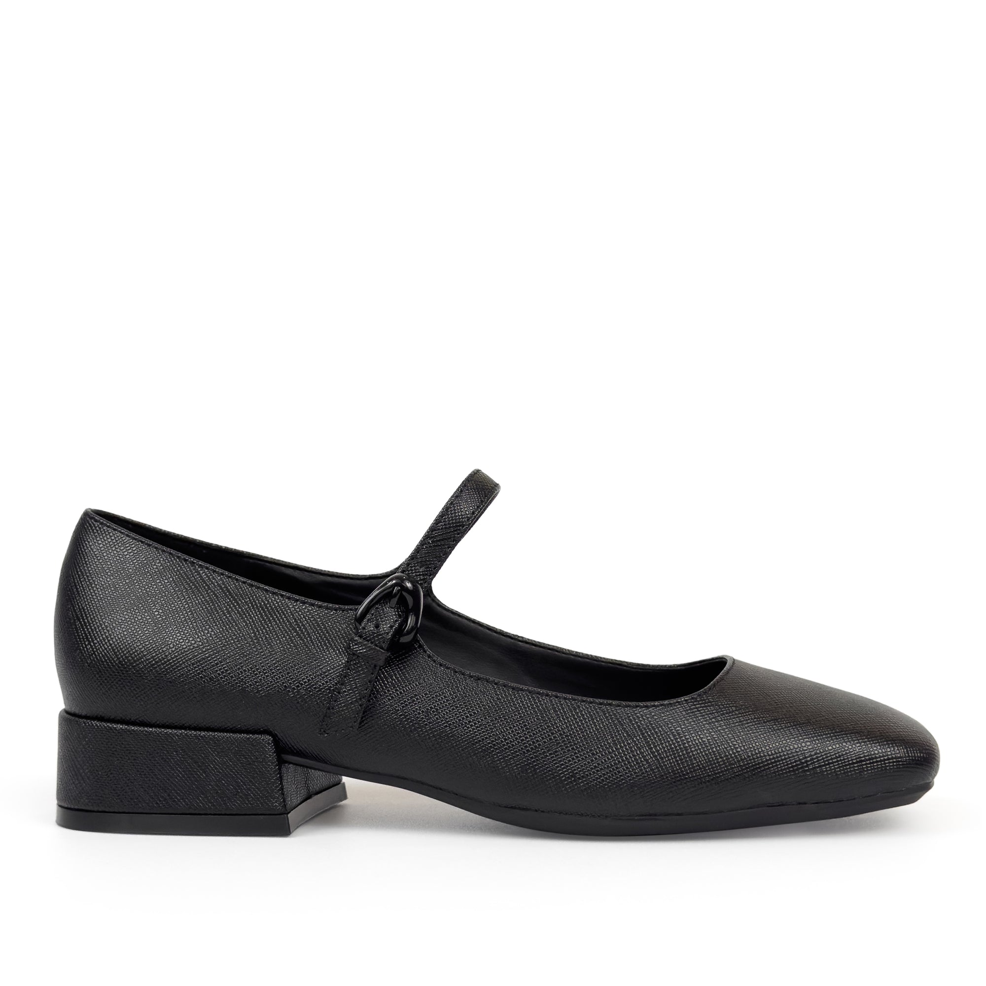 Isannah | Black Faux Leather