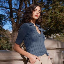 Womens | Elise Featherlight Polo | Cornflower