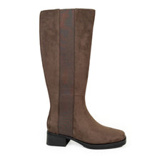 Daria Boot Low Block Heel | Java Faux Suede