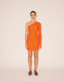 Womens | Mitra One Shoulder Dress | Orange