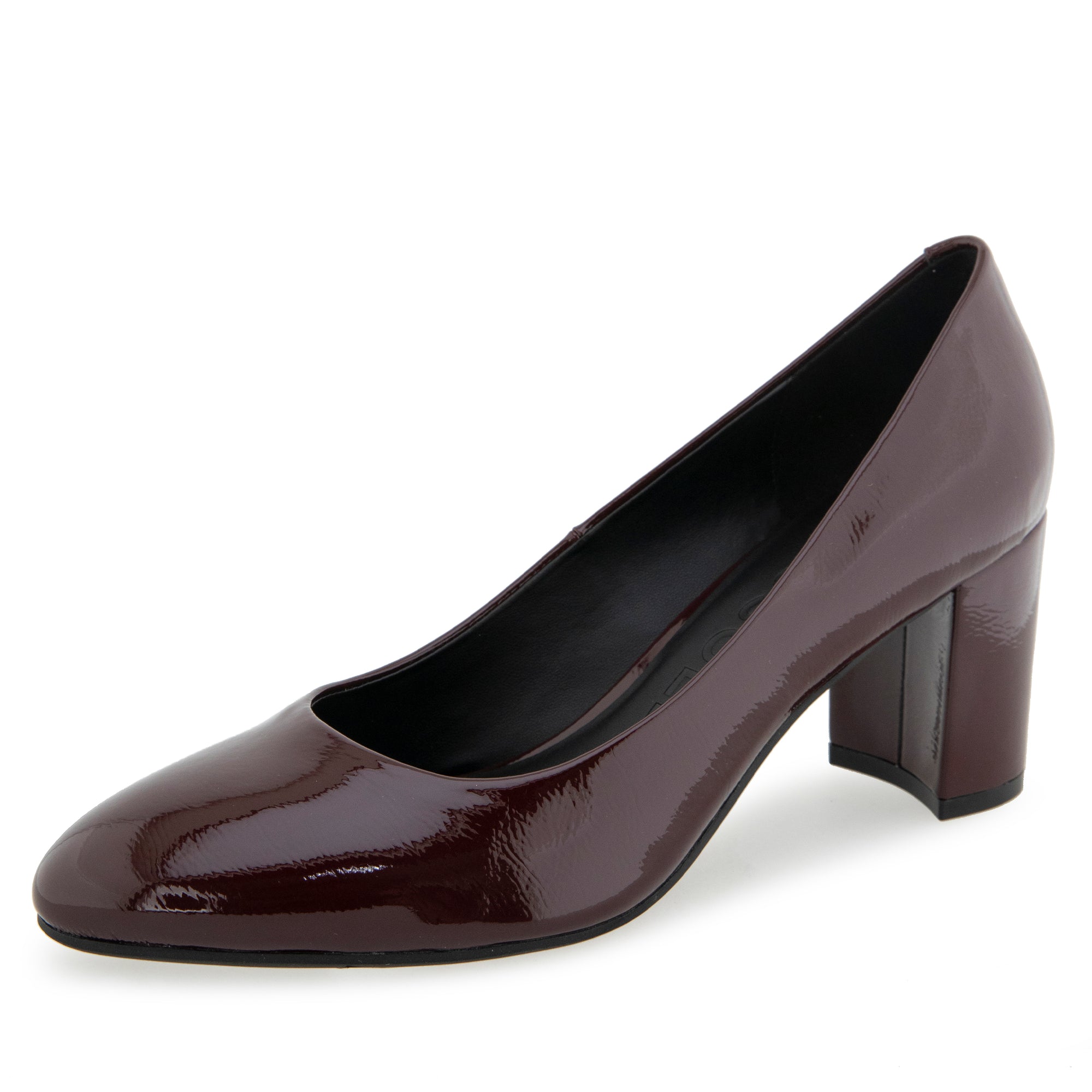 Betsy | Merlot Crinkle Patent Faux Leather
