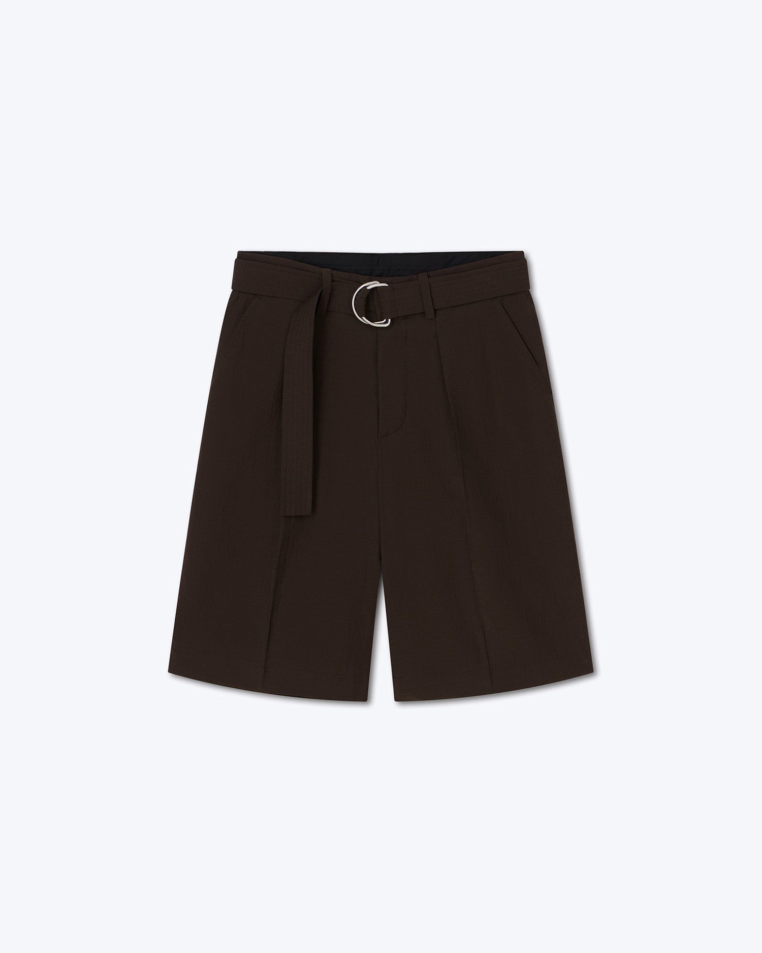 Mens | Sadi Cotton-Crepe Shorts | Dark Brown