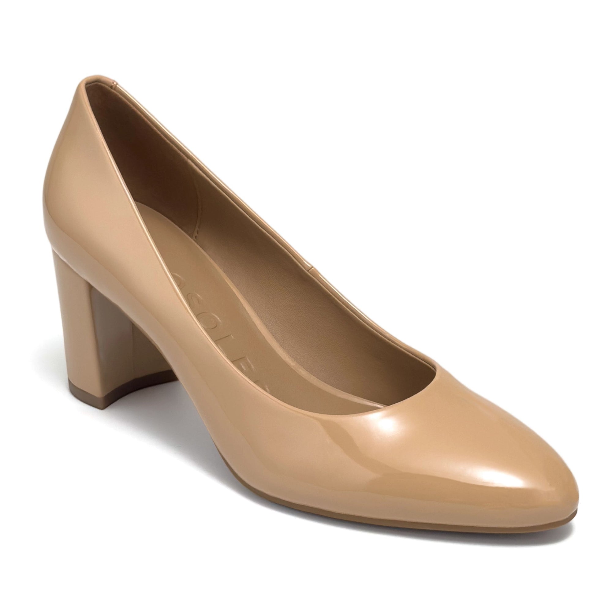 Betsy Dress Pump | Beige Bisque Faux Soft Patent