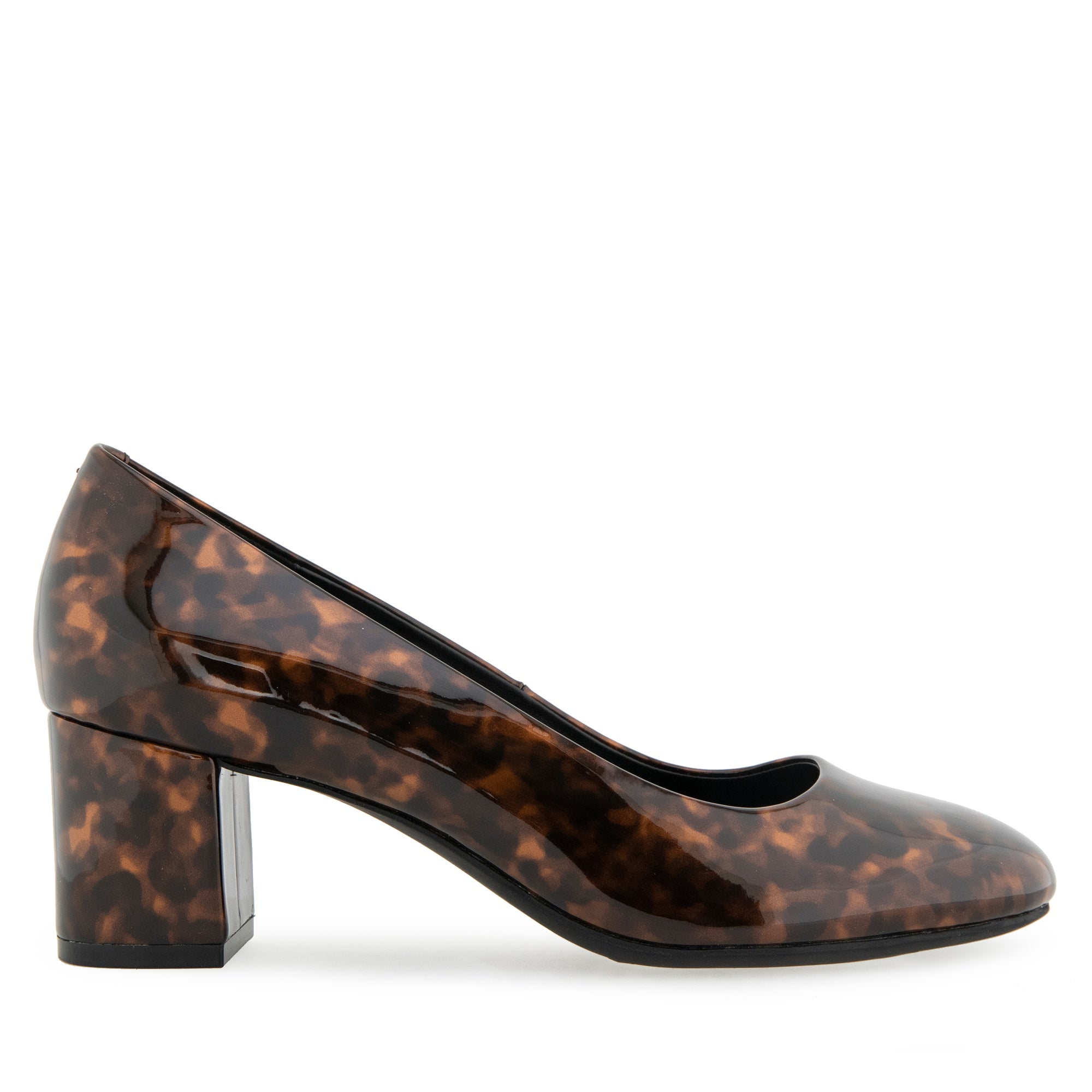 Ebel Dress Pump | Java Multi Tortoise Faux Patent
