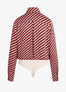 retro rouge houndstooth