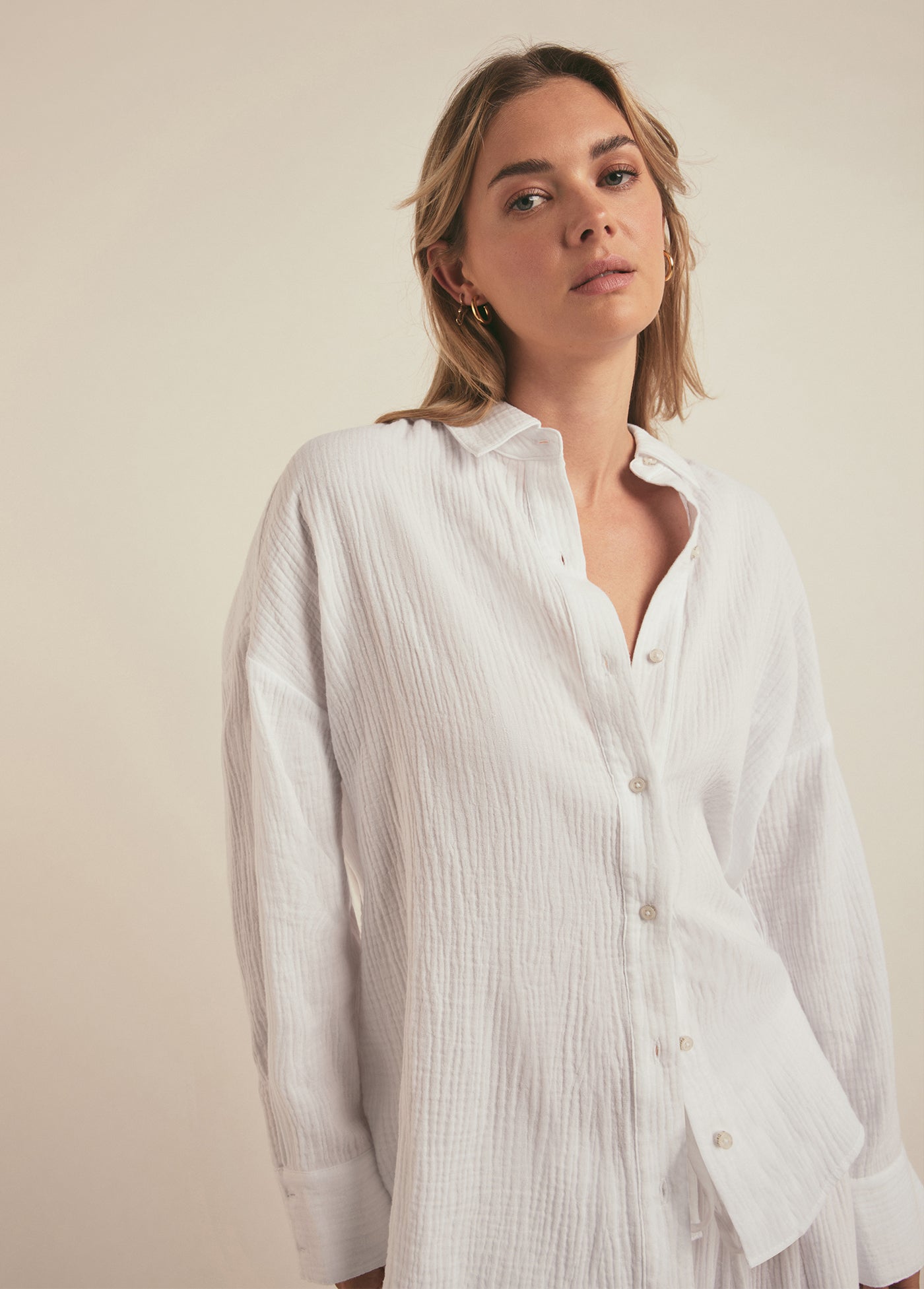 white cotton gauze