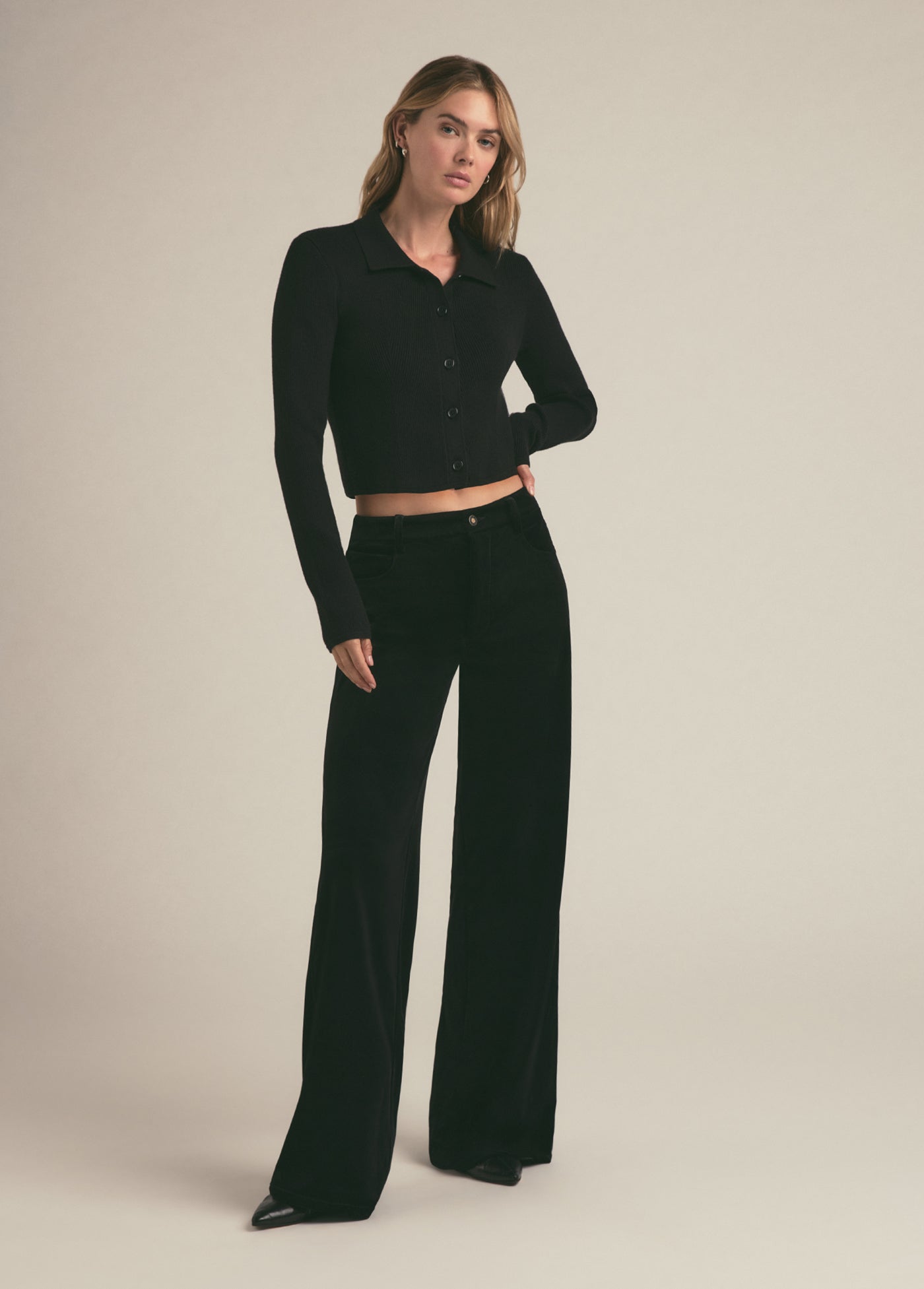 The Ollie Low Rise Ultimate Baggy Wide Leg | Black Out