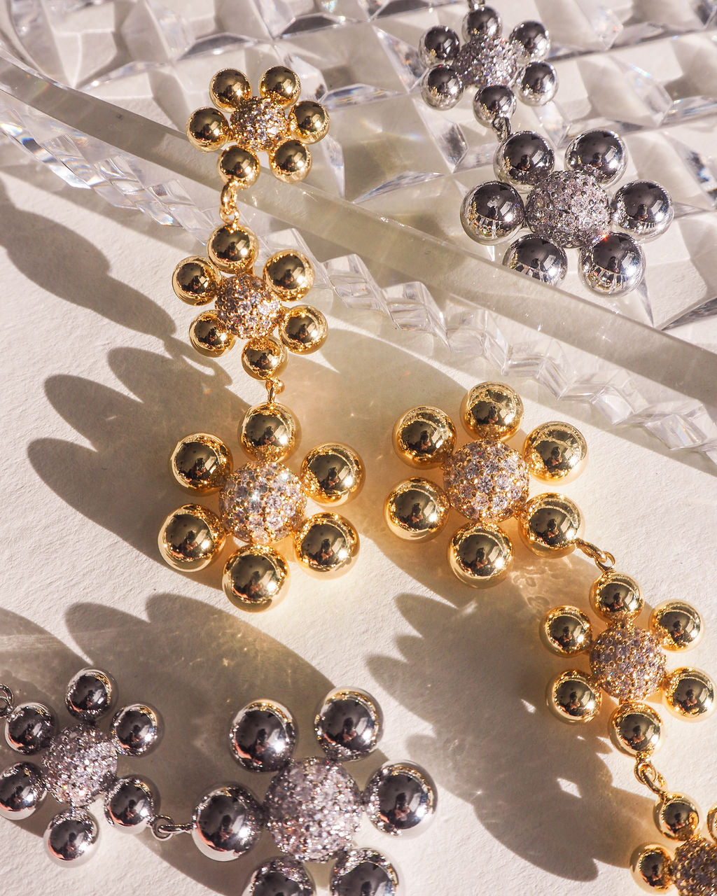 Daisy Statement Earrings | Gold