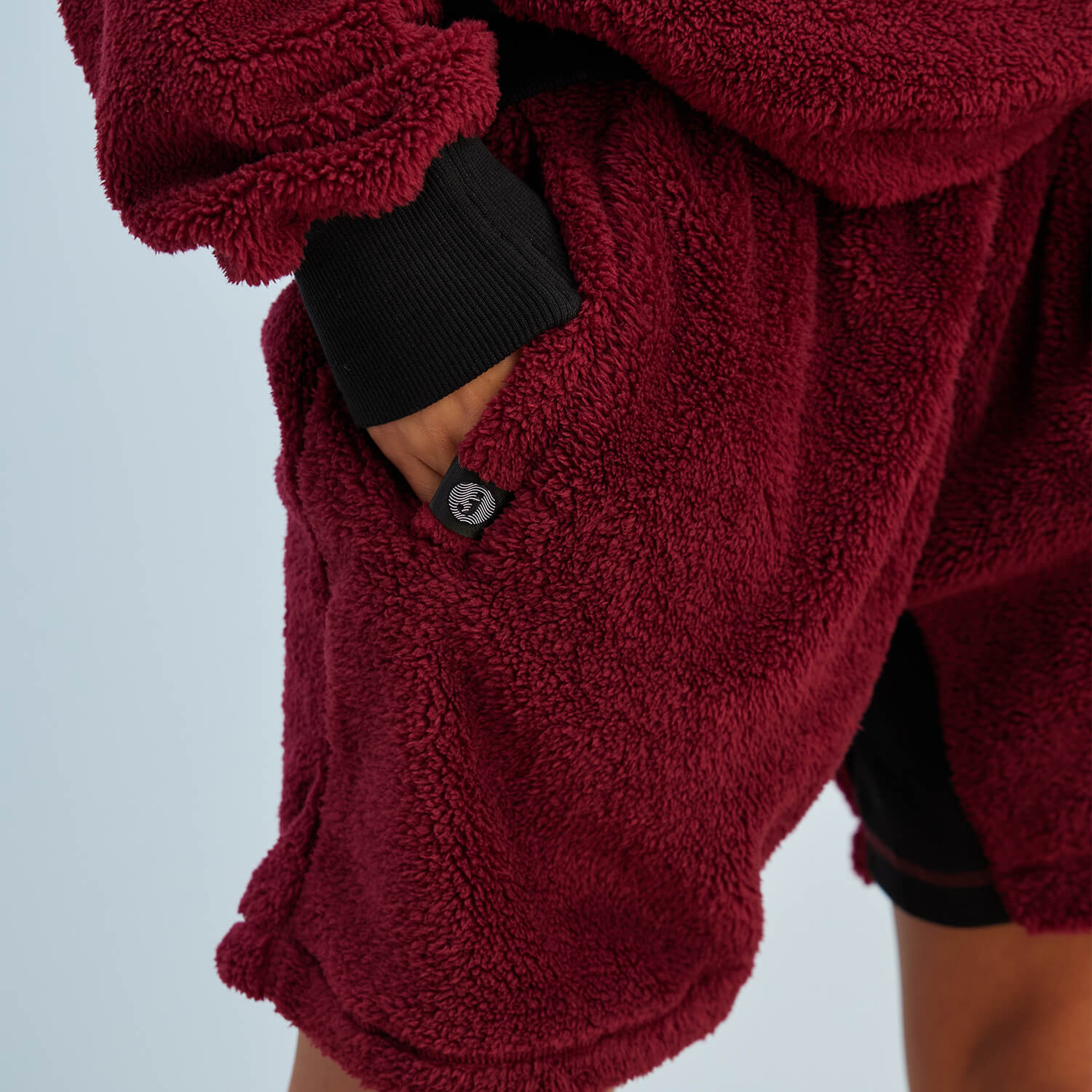 Sherpa Fleece Short | Cabernet