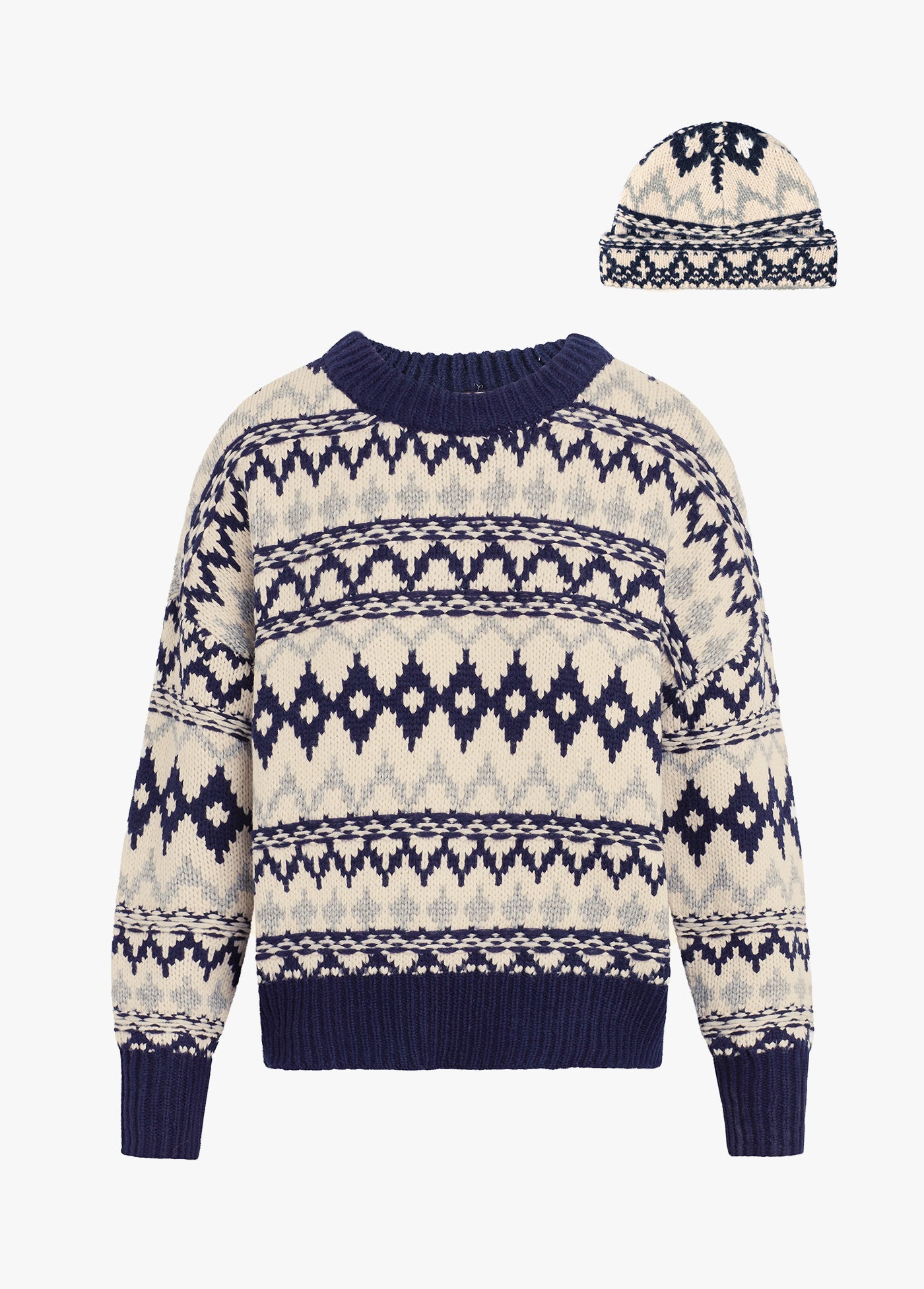 blue grey fair isle