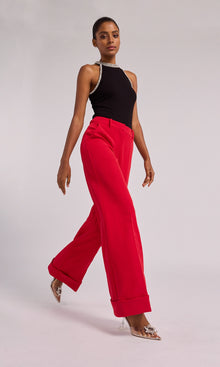 Mavis Crepe Pants | Rouge