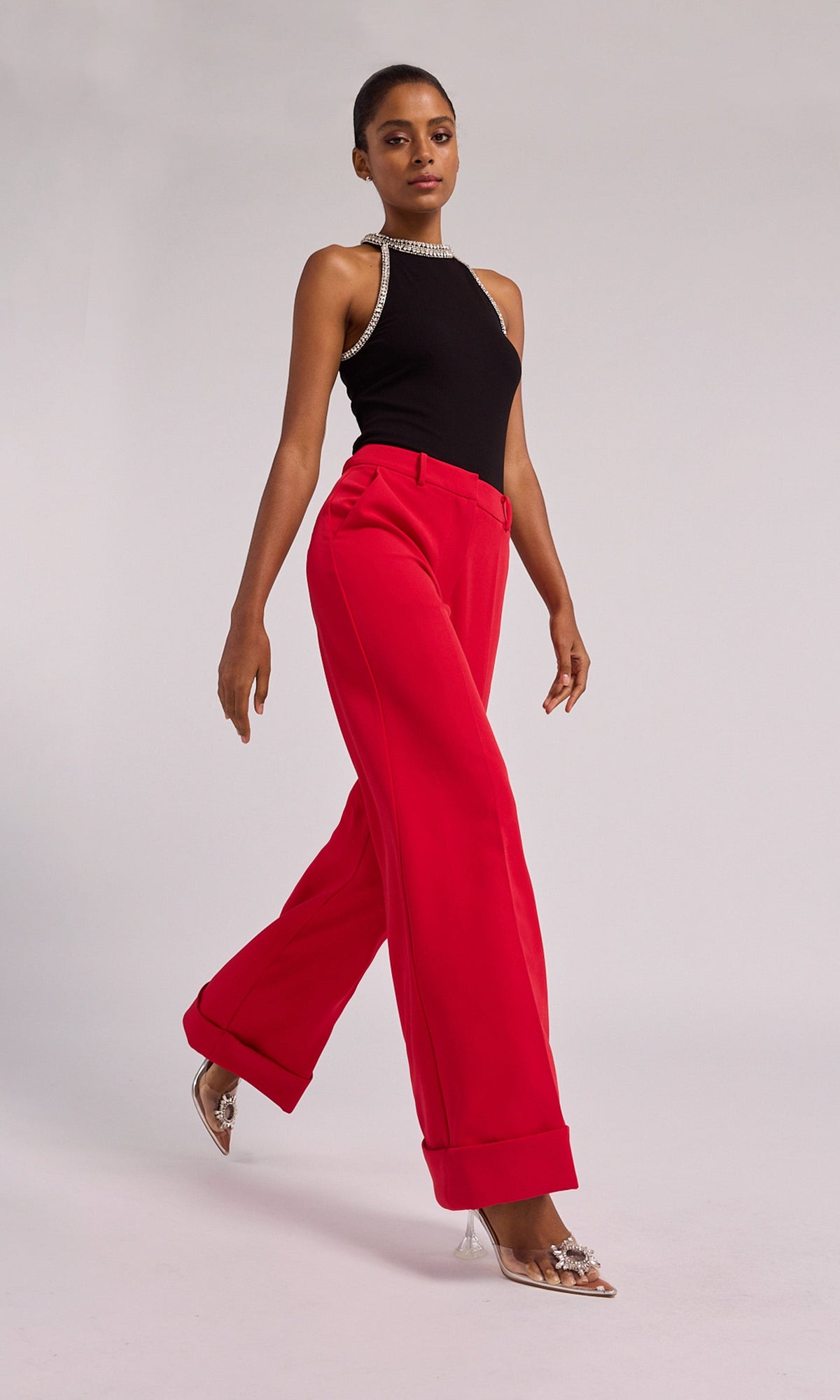 Mavis Crepe Pants | Rouge