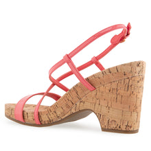 Miles Sandal Dress Platform | Coral Patent Faux Leather/Cork
