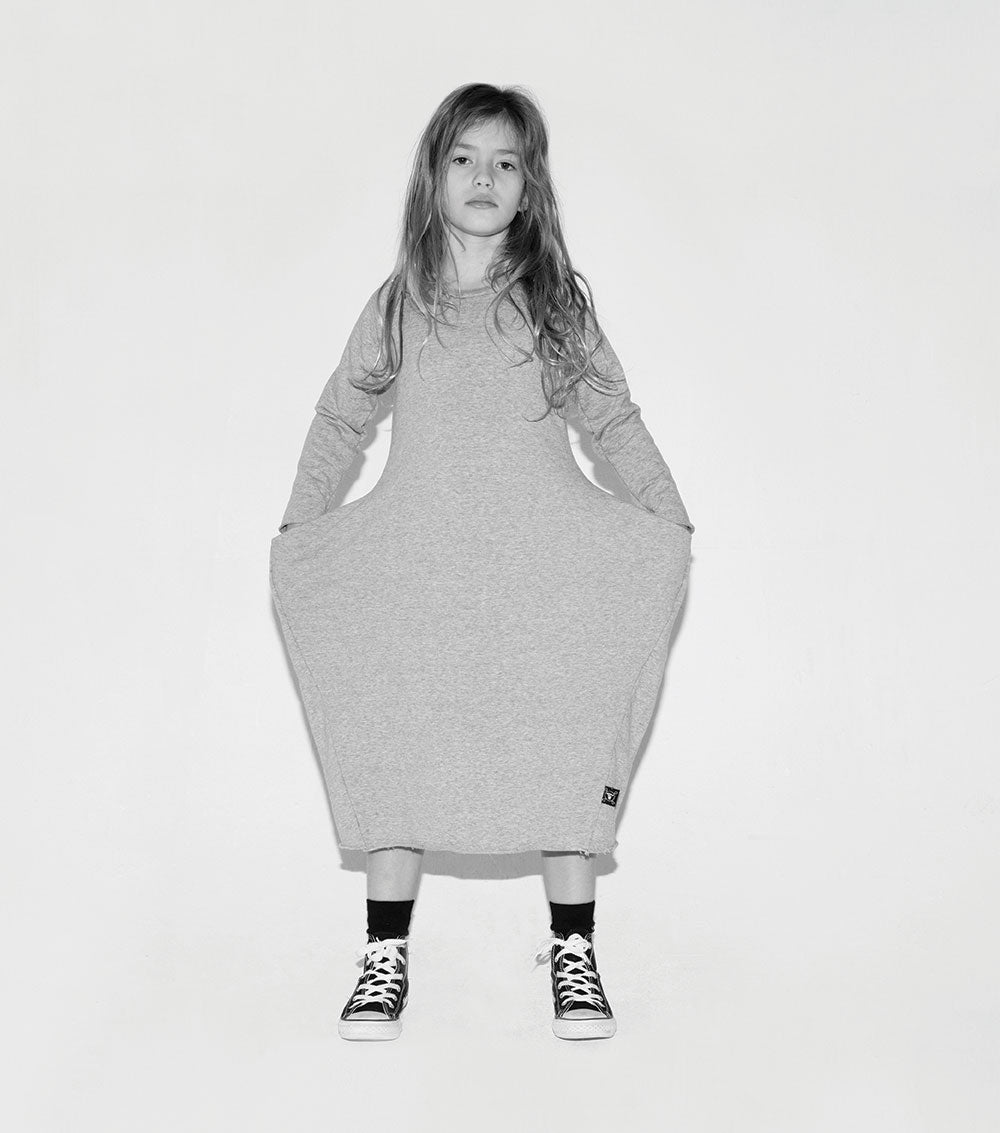 Kid | Abstract Dress | Heather Grey