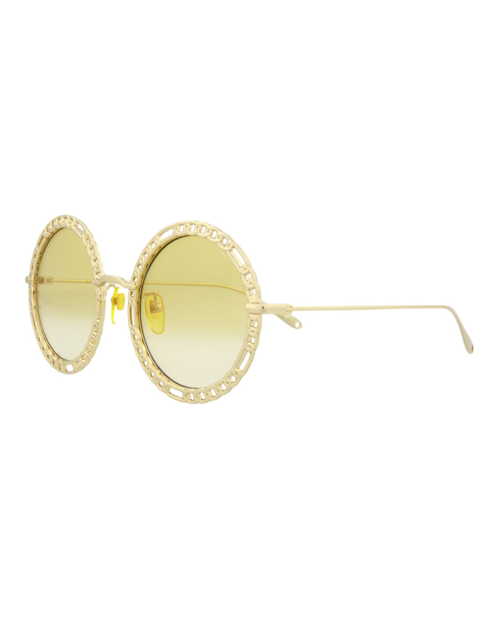 Gucci Round Metal Sunglasses | Gold