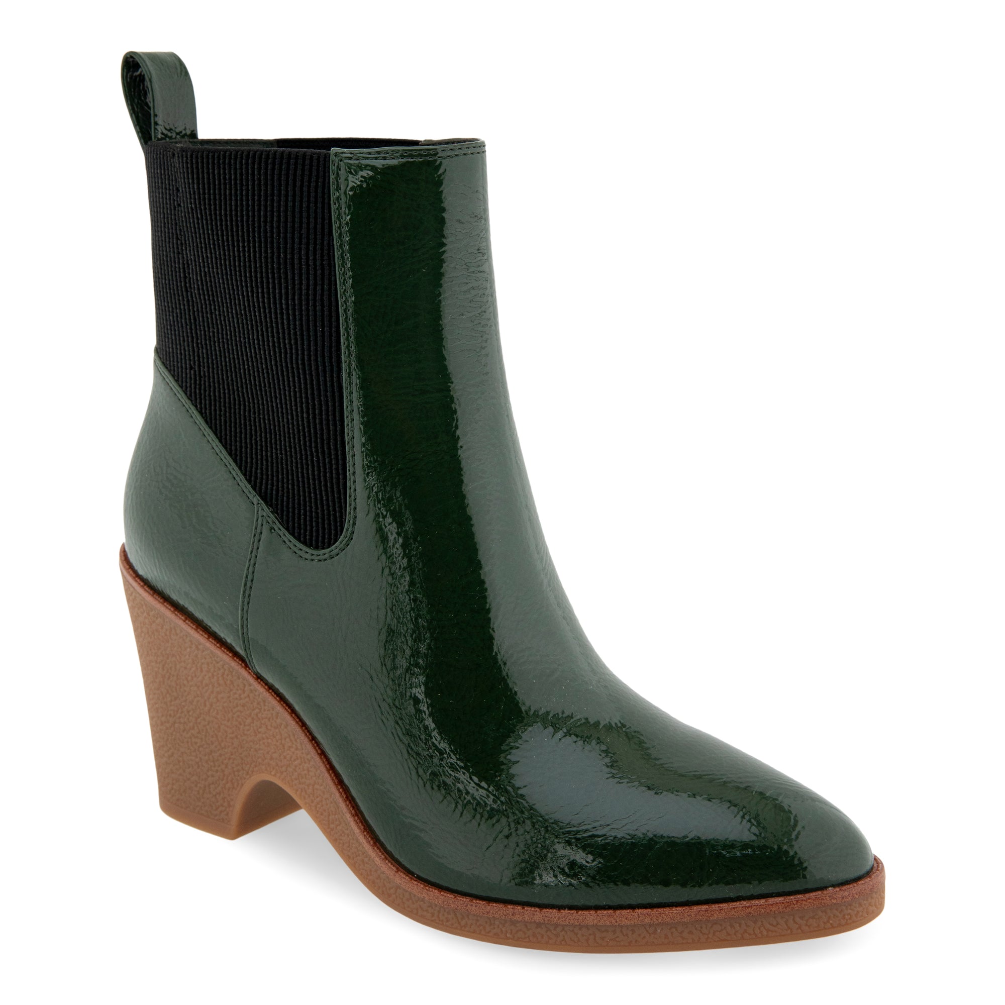 Mylo | Fir Green Patent Faux Leather