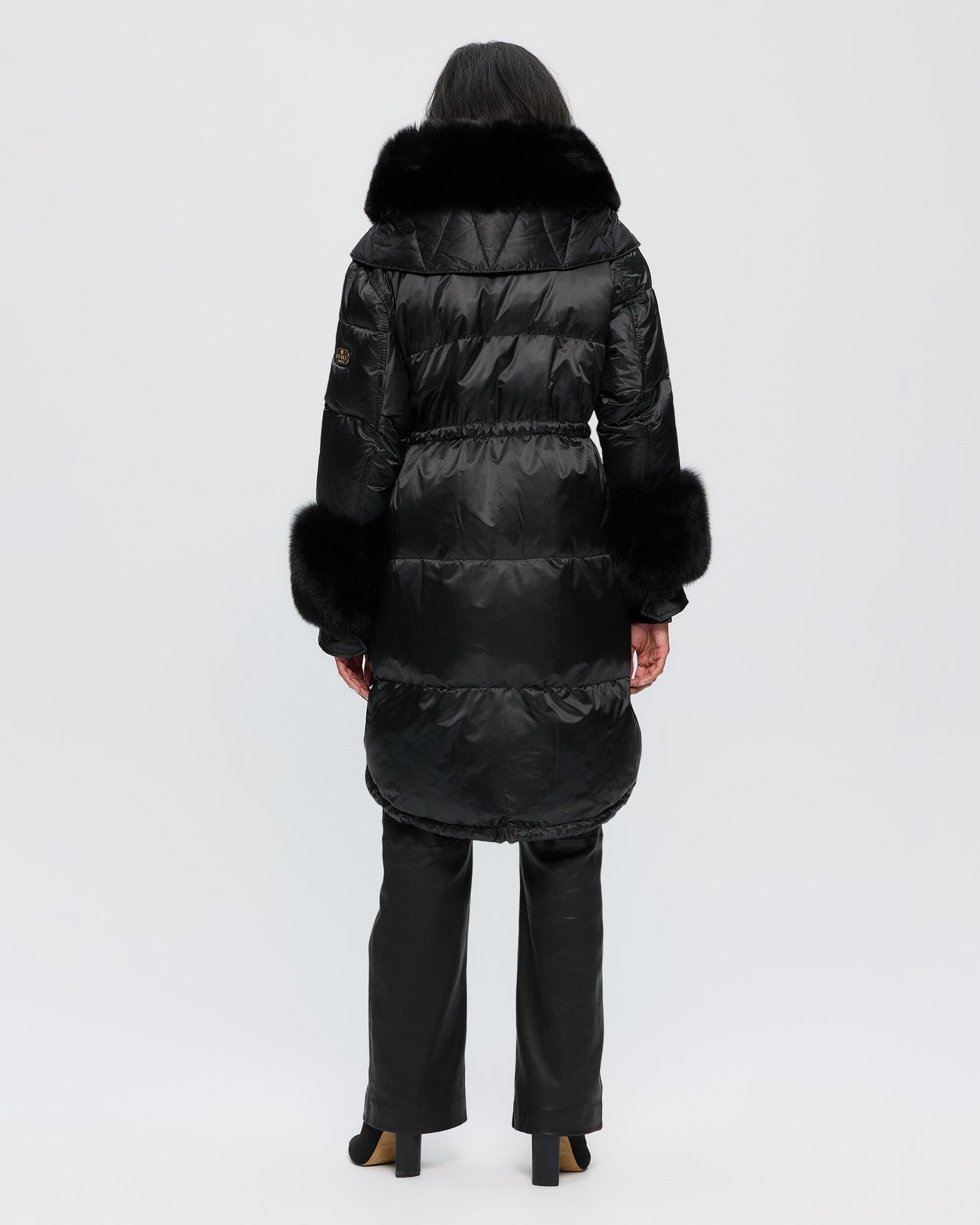 Après-Ski Jacket With Detachable Toscana Shearling Lamb Hood Trim & Toscana Shearling Lamb Cuffs | Women | Black x Black