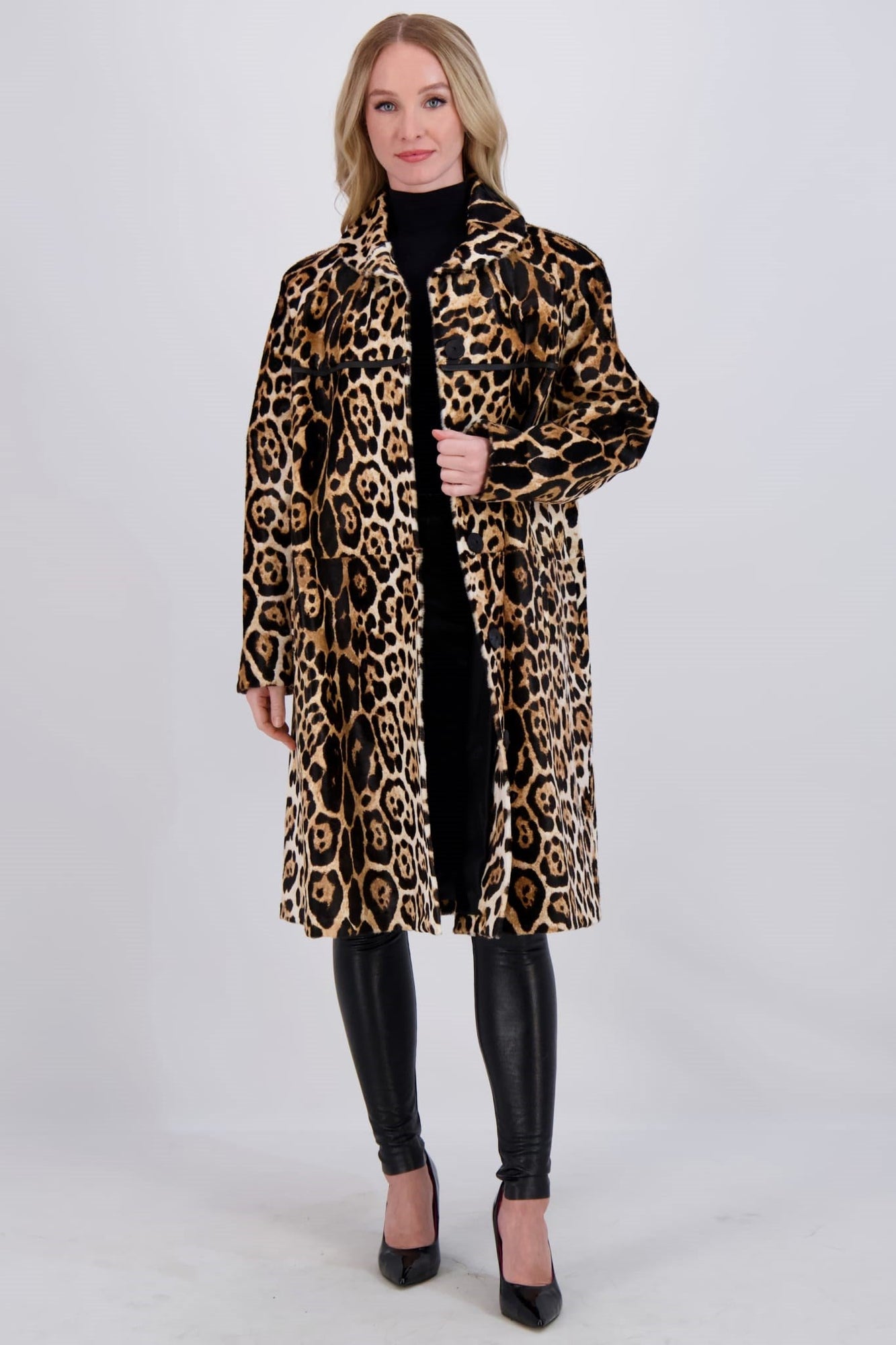 Cavallino Short Coat | Women | Leopard Print