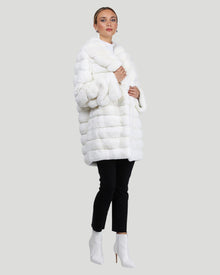 Classic Chinchilla Coat | Women | White (Pre-Order)