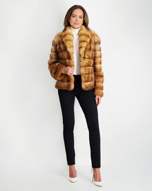 Horizontal Russian Sable Jacket | Women | Golden