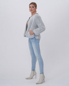 Knit Beaver Zip Jacket | Women | Gray