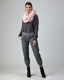 Knit Rex Rabbit Infinity Scarf | Women | Pink