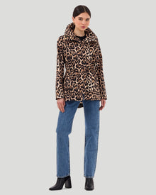 Lightweight Zip Jacket | Women | Brown Leopard