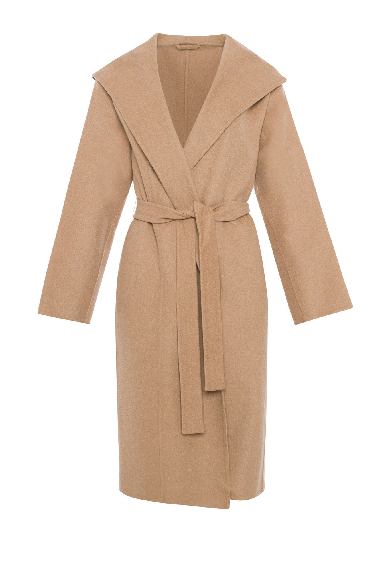 Loro Piana Wool Belted Short Coat | Women | Camel