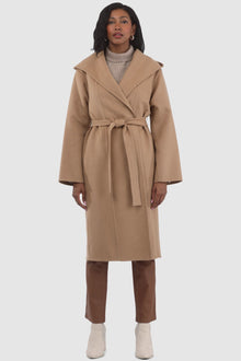 Loro Piana Wool Belted Short Coat | Women | Camel