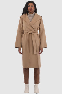 Loro Piana Wool Belted Short Coat | Women | Camel