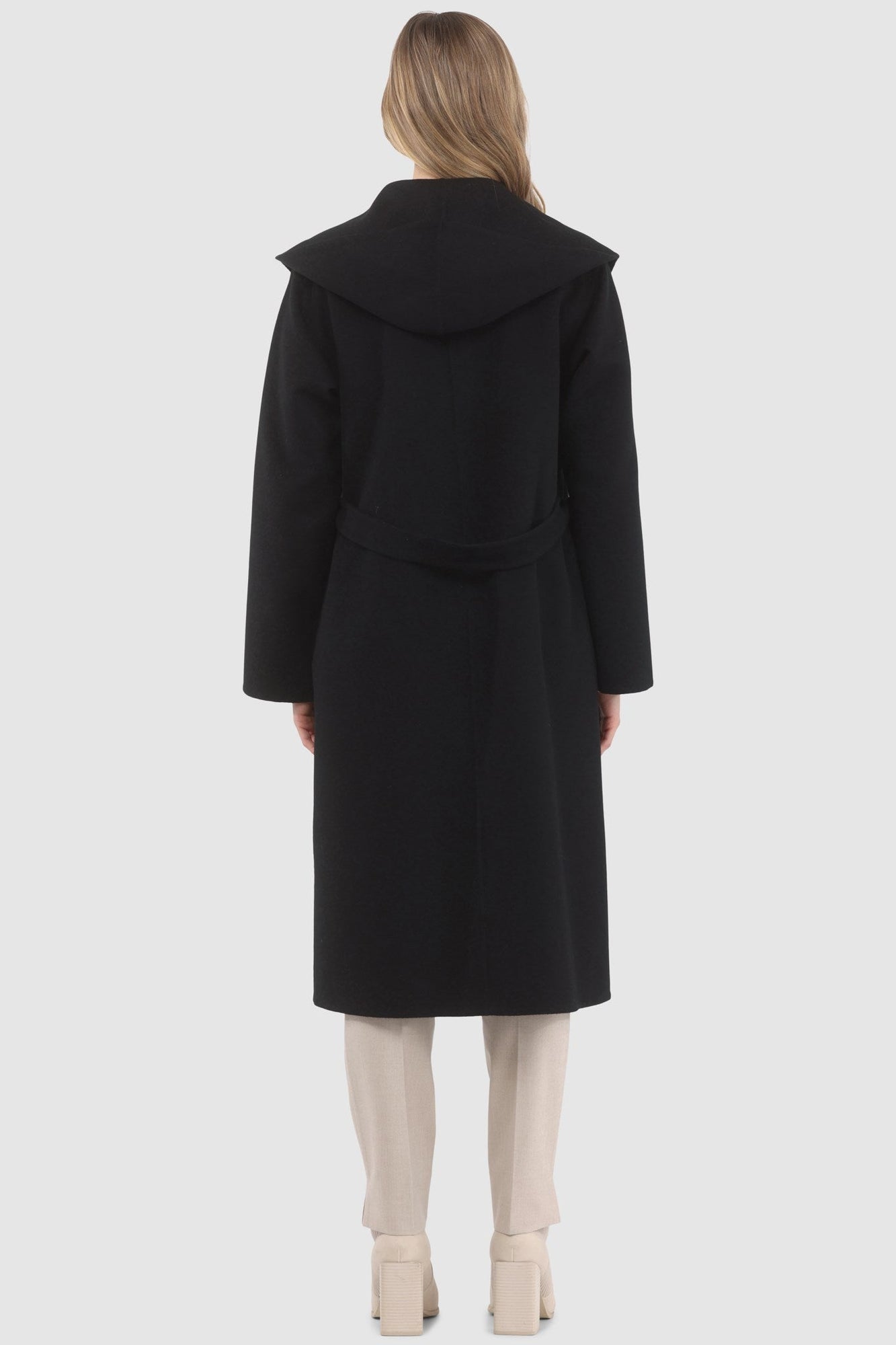 Loro Piana Wool Belted Short Coat | Women | Black