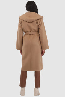 Loro Piana Wool Belted Short Coat | Women | Camel