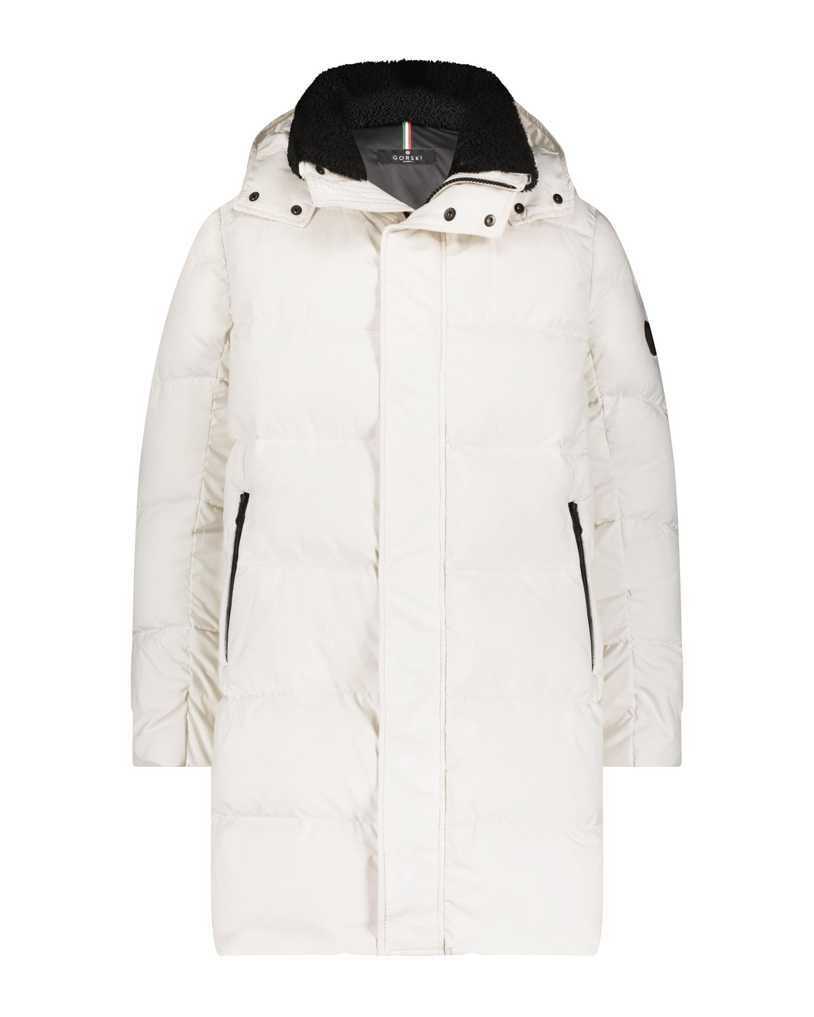 Après-Ski Parka With Detachable Shearling Lamb Trim | Men | Ivory x Black