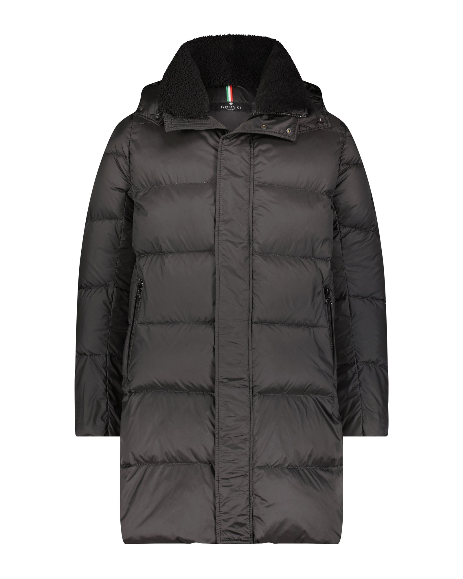 Après-Ski Parka With Detachable Shearling Lamb Trim | Men | Black x Black (V1)