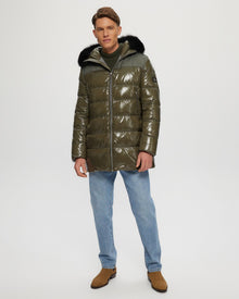 Après-Ski Parka With Detachable Toscana Shearling Lamb Hood Trim | Men | Military x Black (V2)