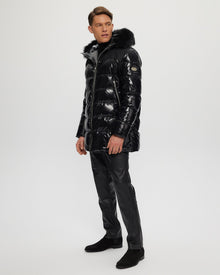 Après-Ski Parka With Detachable Toscana Shearling Lamb Hood Trim | Men | Black x Black (V2)