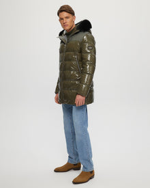 Après-Ski Parka With Detachable Toscana Shearling Lamb Hood Trim | Men | Military x Black (V2)