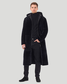 Select Shearling Lamb Reversible Parka | Men | Navy x Black