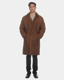 Select Shearling Lamb Short Coat | Men | Camel Pattern