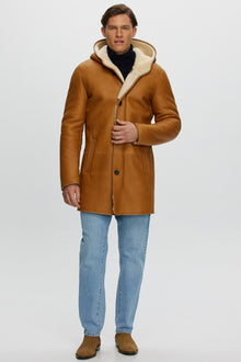 Shearling Lamb Parka | Men | Cognac