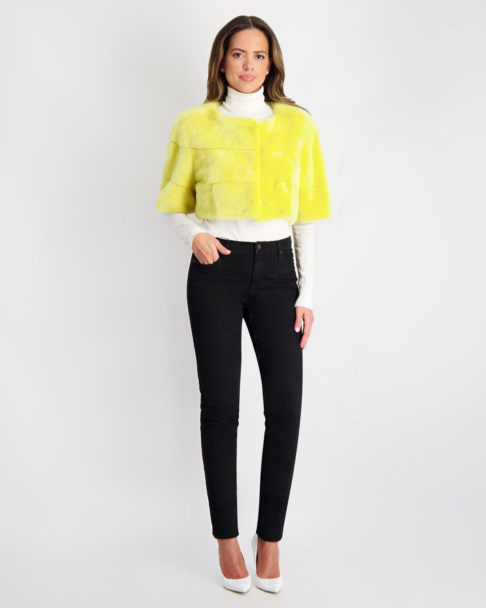 Mink Bolero | Women | Yellow