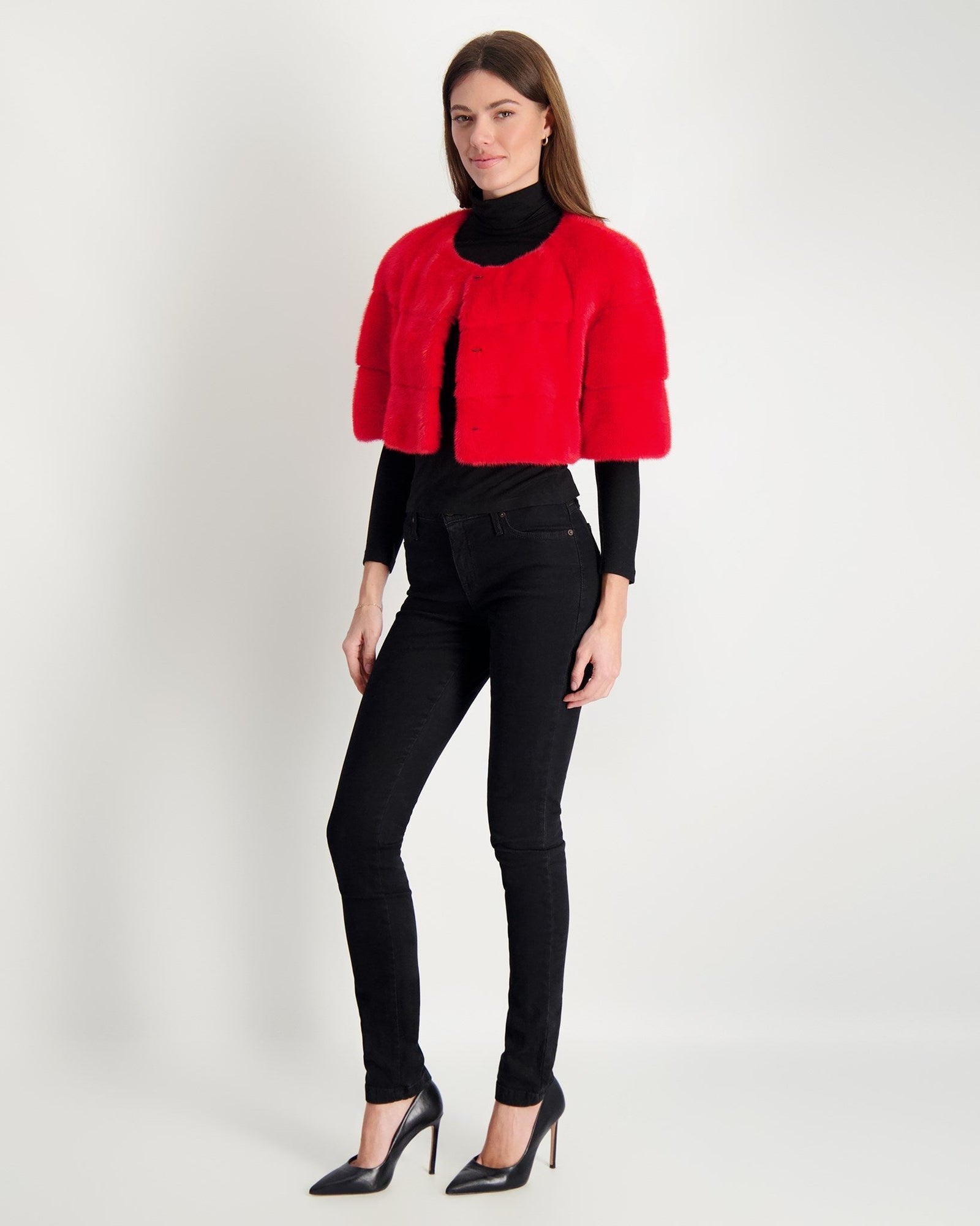 Mink Bolero | Women | Red