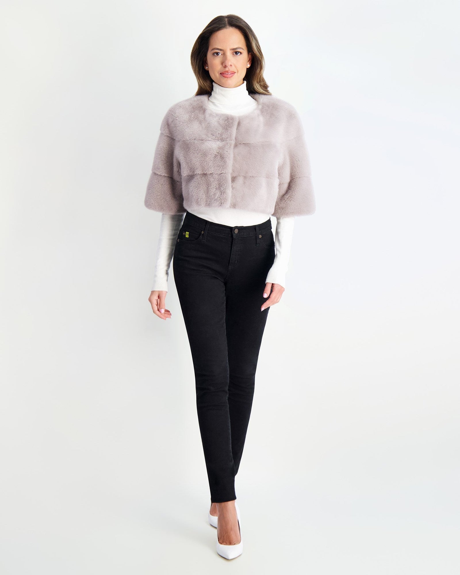 Mink Collarless Bolero | Women | Stucco