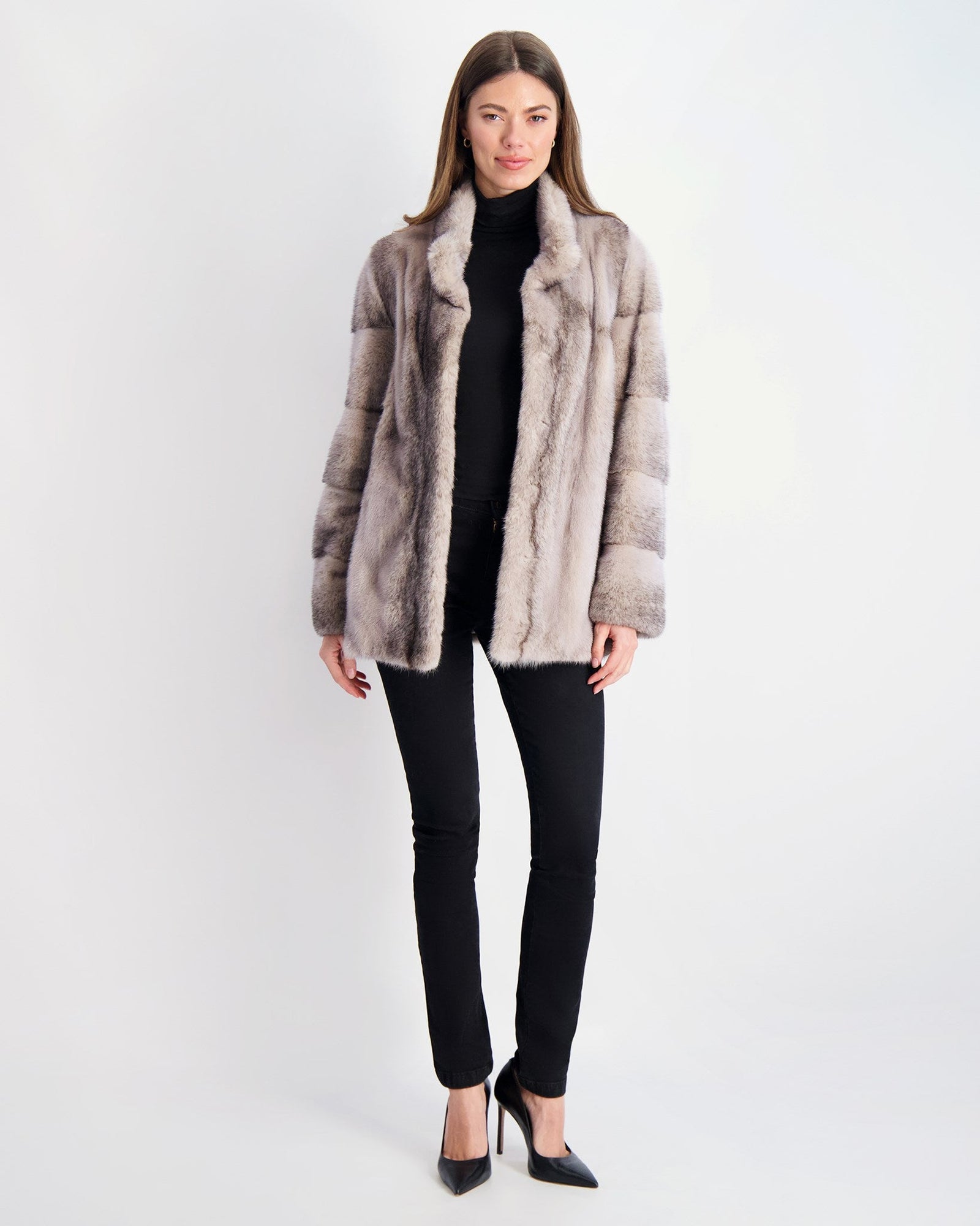 Mink Jacket | Women | Beige Cross (V2)