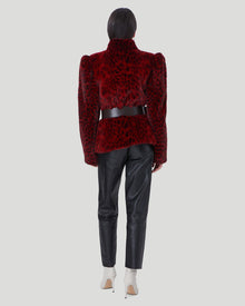 Mink Jacket | Women | Red Leopard Print