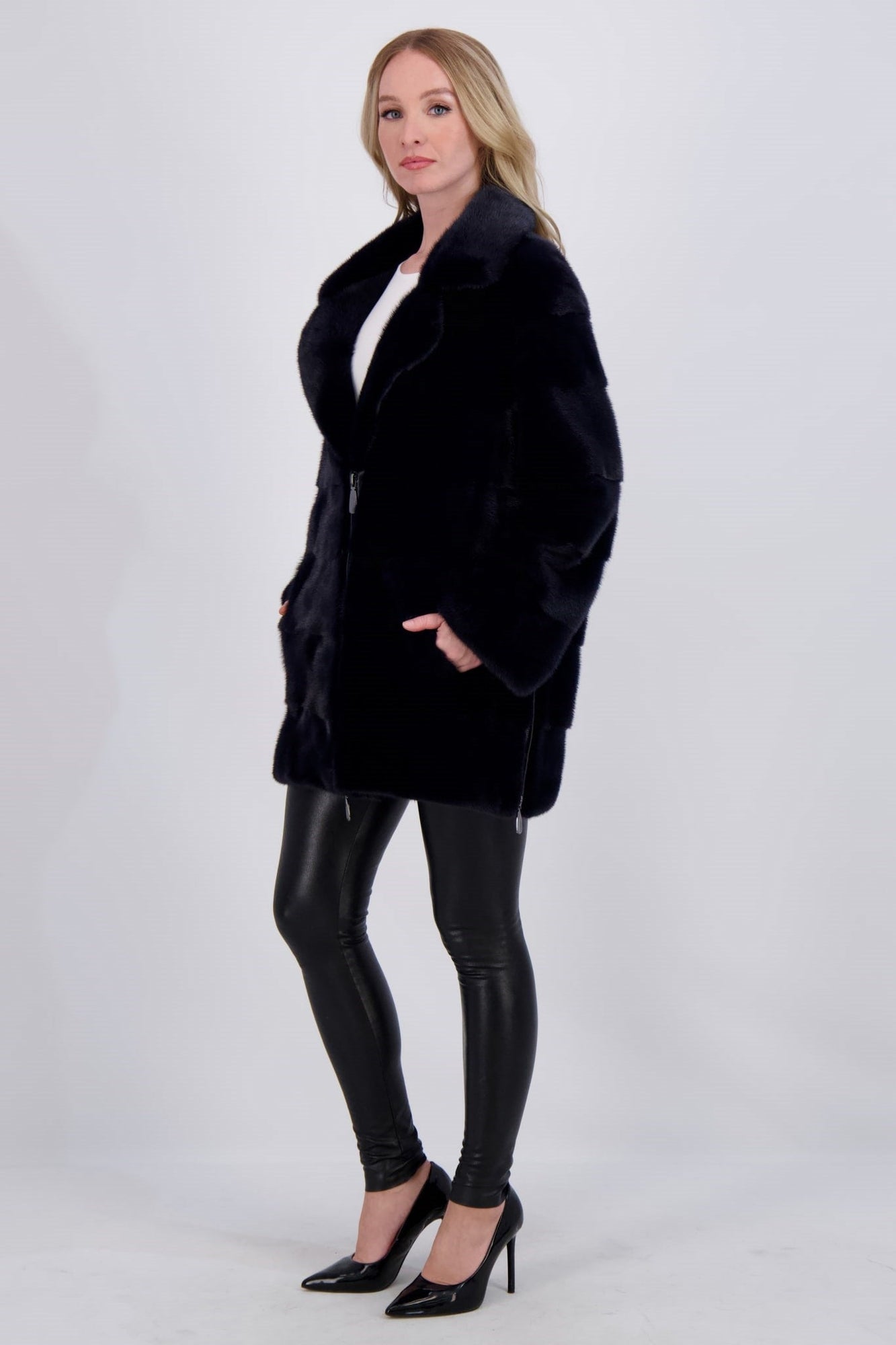 Mink Jacket | Women | Navy