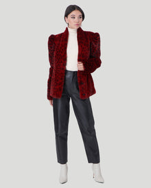 Mink Jacket | Women | Red Leopard Print