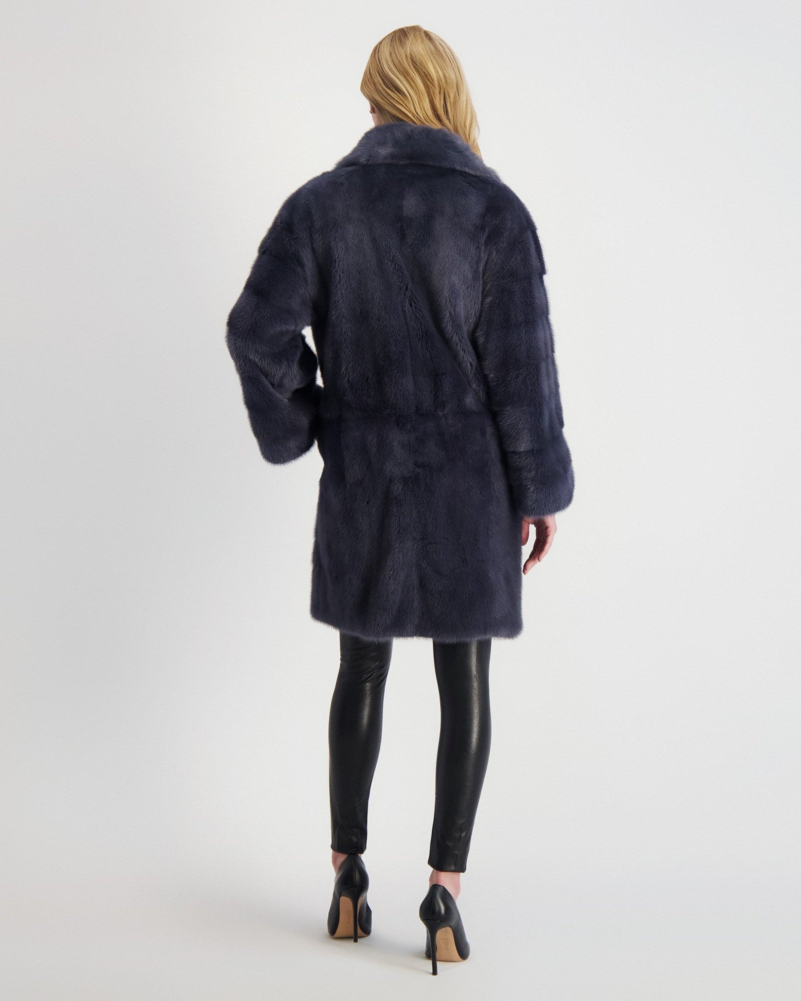 Mink Jacket With Belt | Women | Blue Jean (V2)